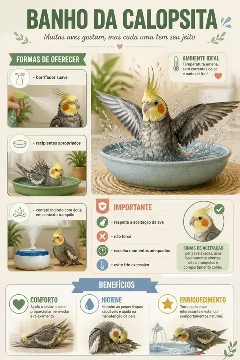 Página: Banho da calopsita