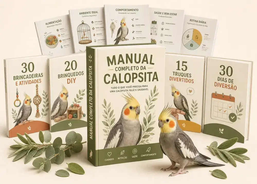 Kit completo: Manual da Calopsita com os 4 bônus